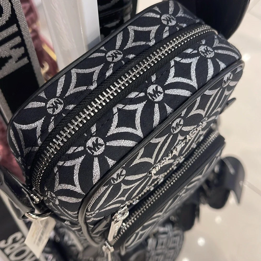 Michael Kors Jet Set Medium Signature Logo Crossbody Bag
Black /Silver Jacquard - Picture 10 of 16